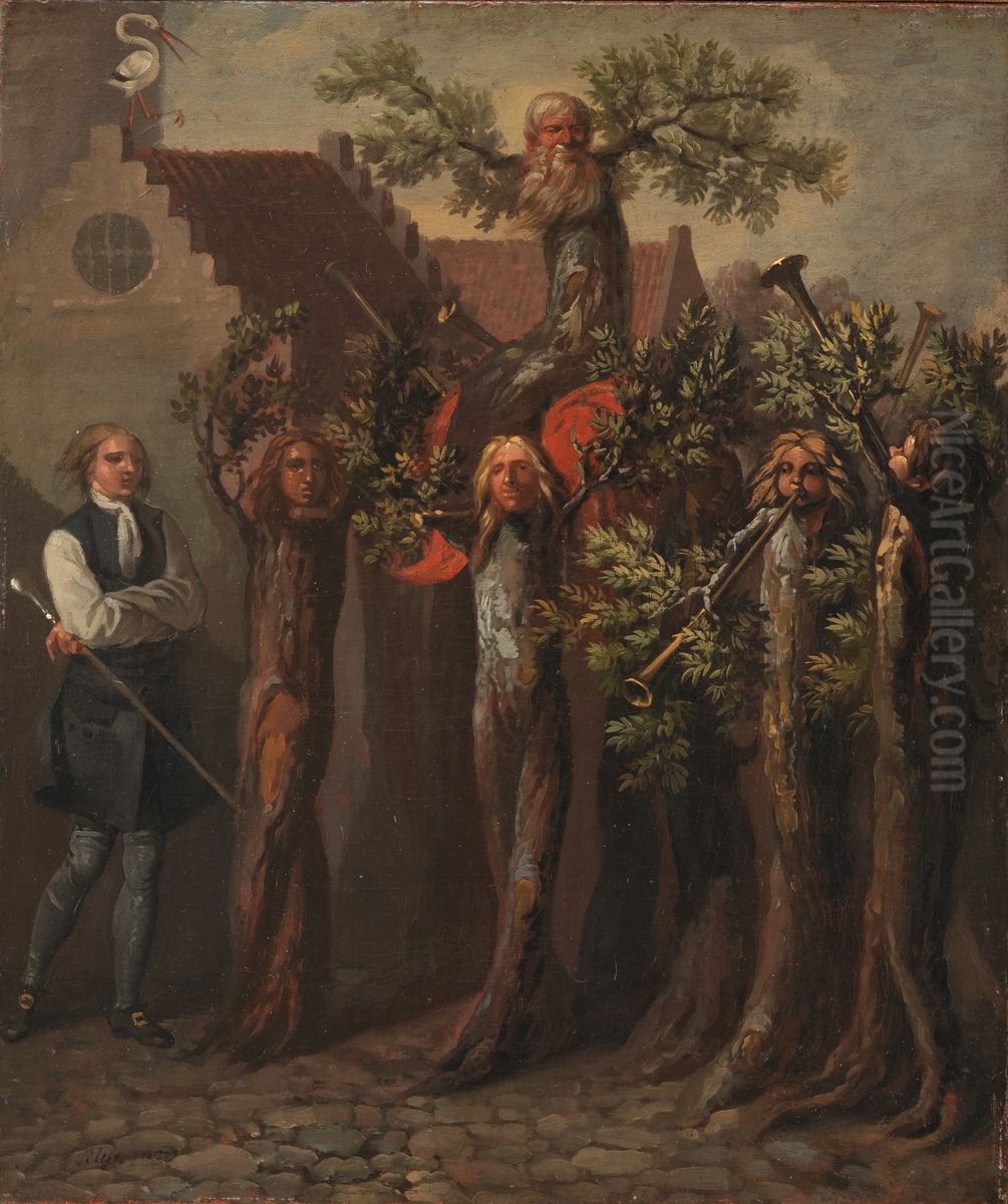 The Triumph of a Potuan, whose Reform Proposal has been Approved Oil Painting by Nicolai Abildgaard