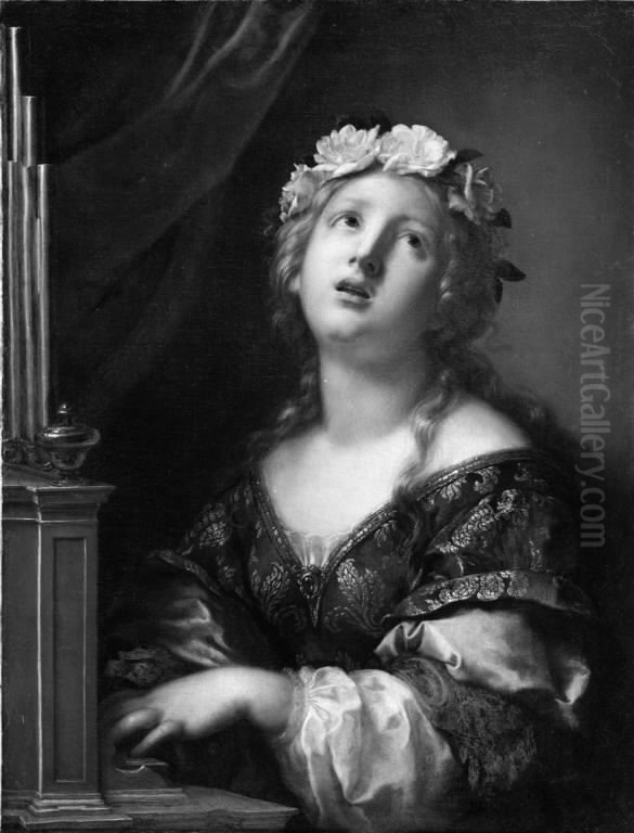 St Cecily Oil Painting by Onorio Marinari