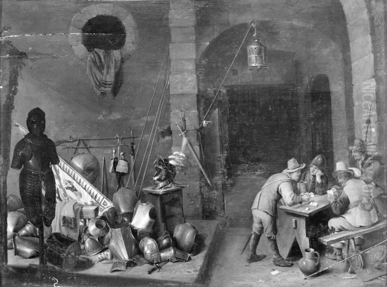 Casemate Oil Painting by David Teniers the Younger