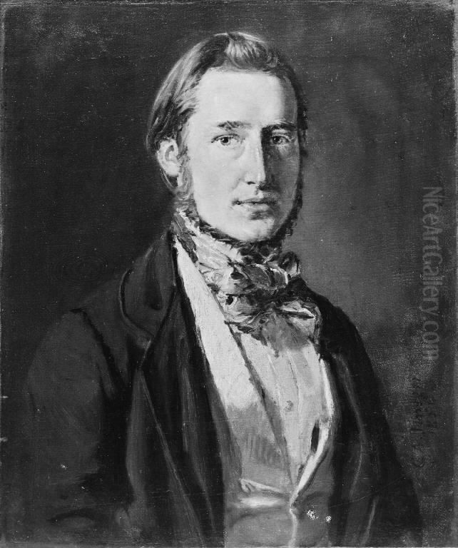 Boy Jensen, skibsbygger i Danzig, kunstnerens son Oil Painting by Christian Albrecht Jensen