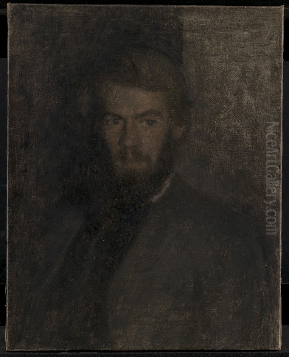 Henry Madsen. Skitse Oil Painting by Vilhelm Hammershoi