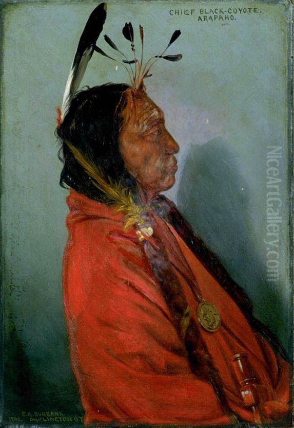 Chief Black-Coyote Oil Painting by Elbridge Ayer Burbank