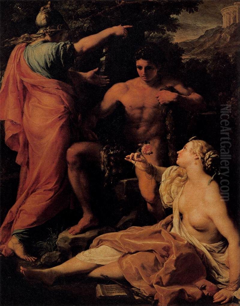 Hercules at the Crossroads Oil Painting by Pompeo Batoni