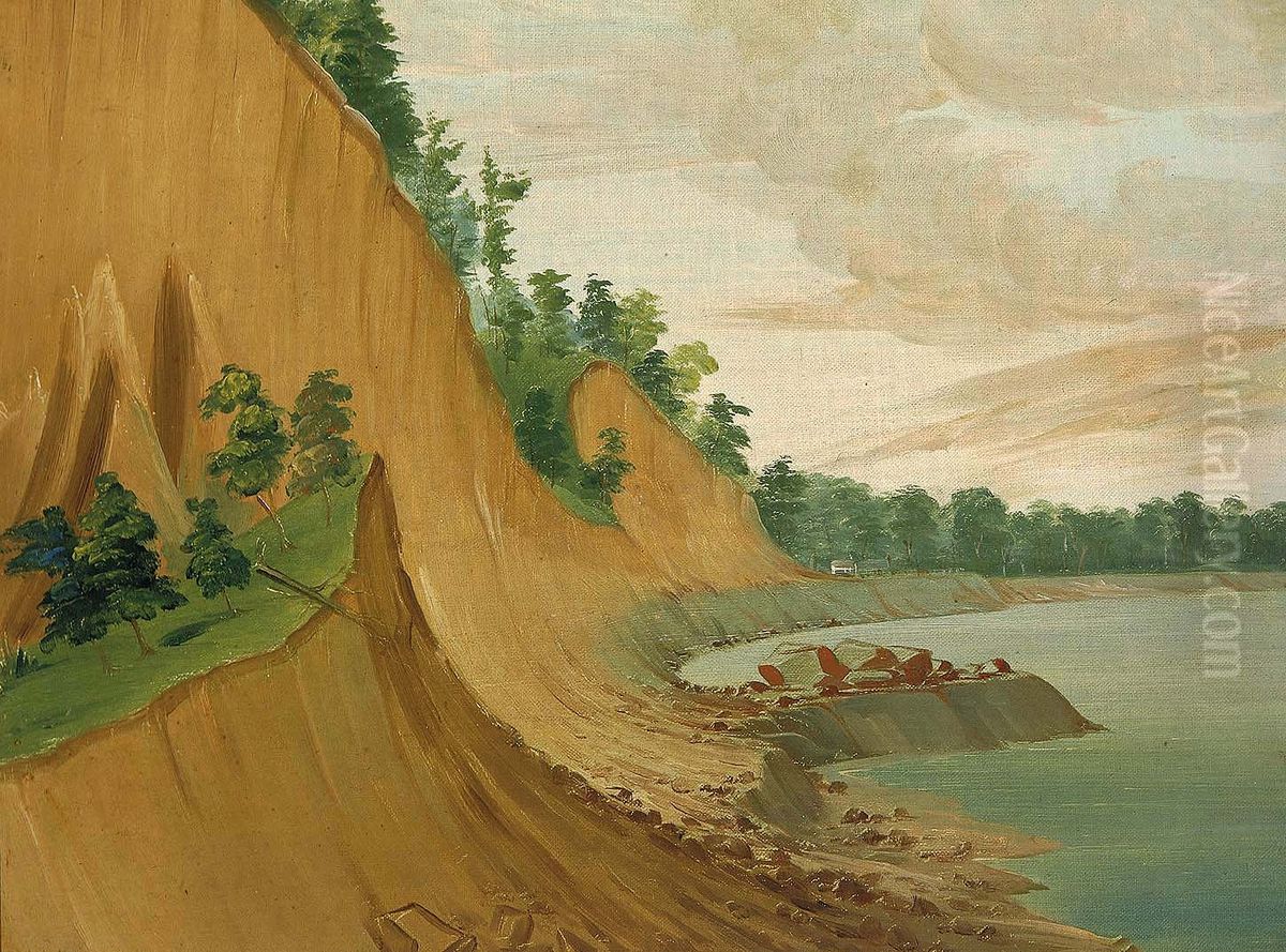 Cabane's Trading House, 930 Miles above St. Louis Oil Painting by George Catlin