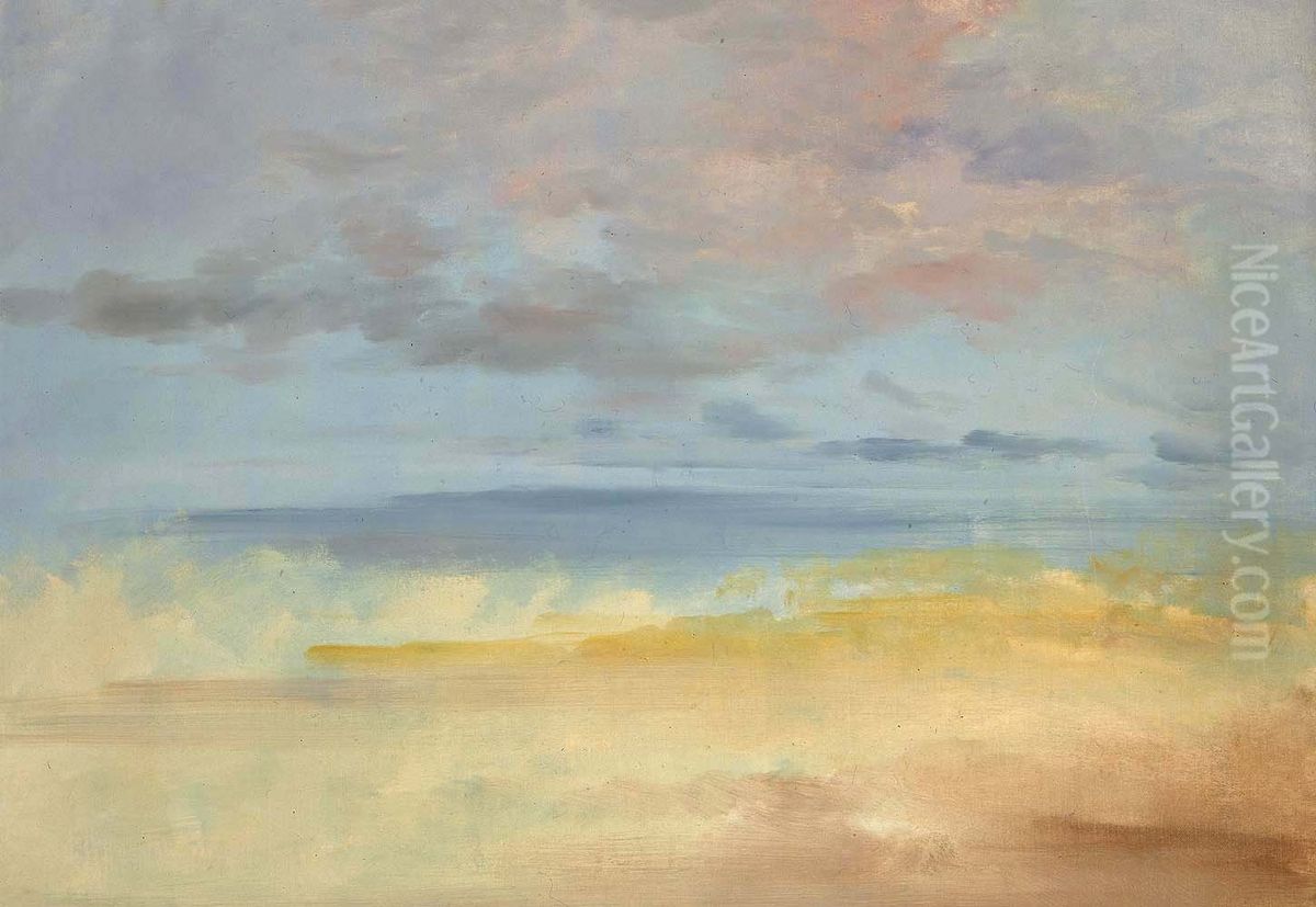 Landscape Background Oil Painting by George Catlin