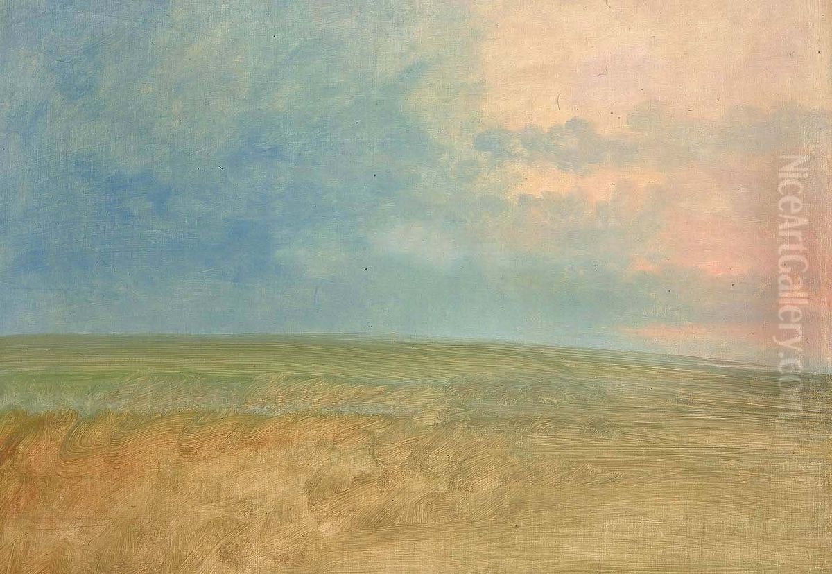 Landscape Background Oil Painting by George Catlin