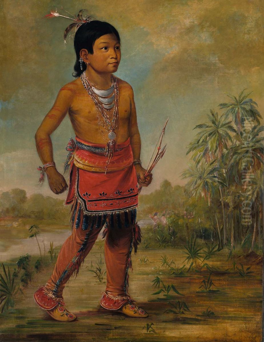 Osceola Nick-a-no-chee, a Boy Oil Painting by George Catlin