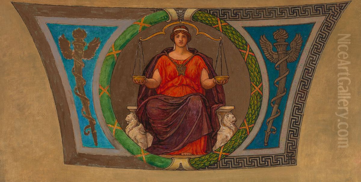 Sketch for Mosaic, Wisconsin State Capital, 