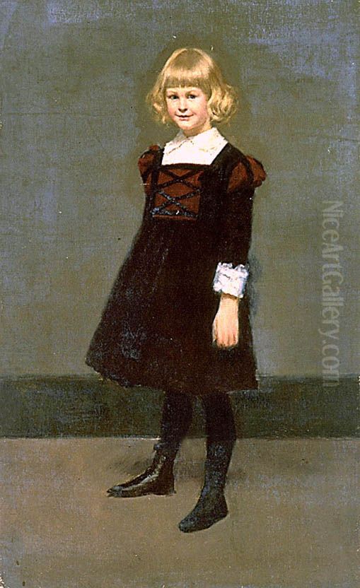 Untitled, Portrait of a Young Girl Oil Painting by Kenyon Cox