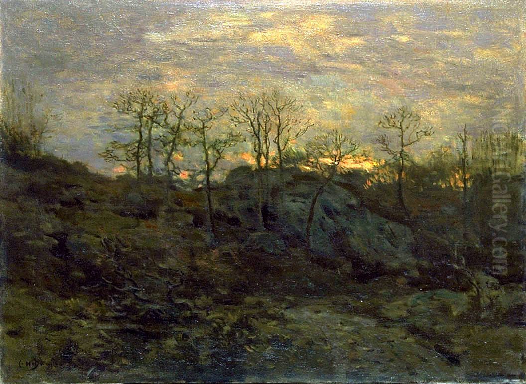 Edge of the Forest, Twilight Oil Painting by unknown