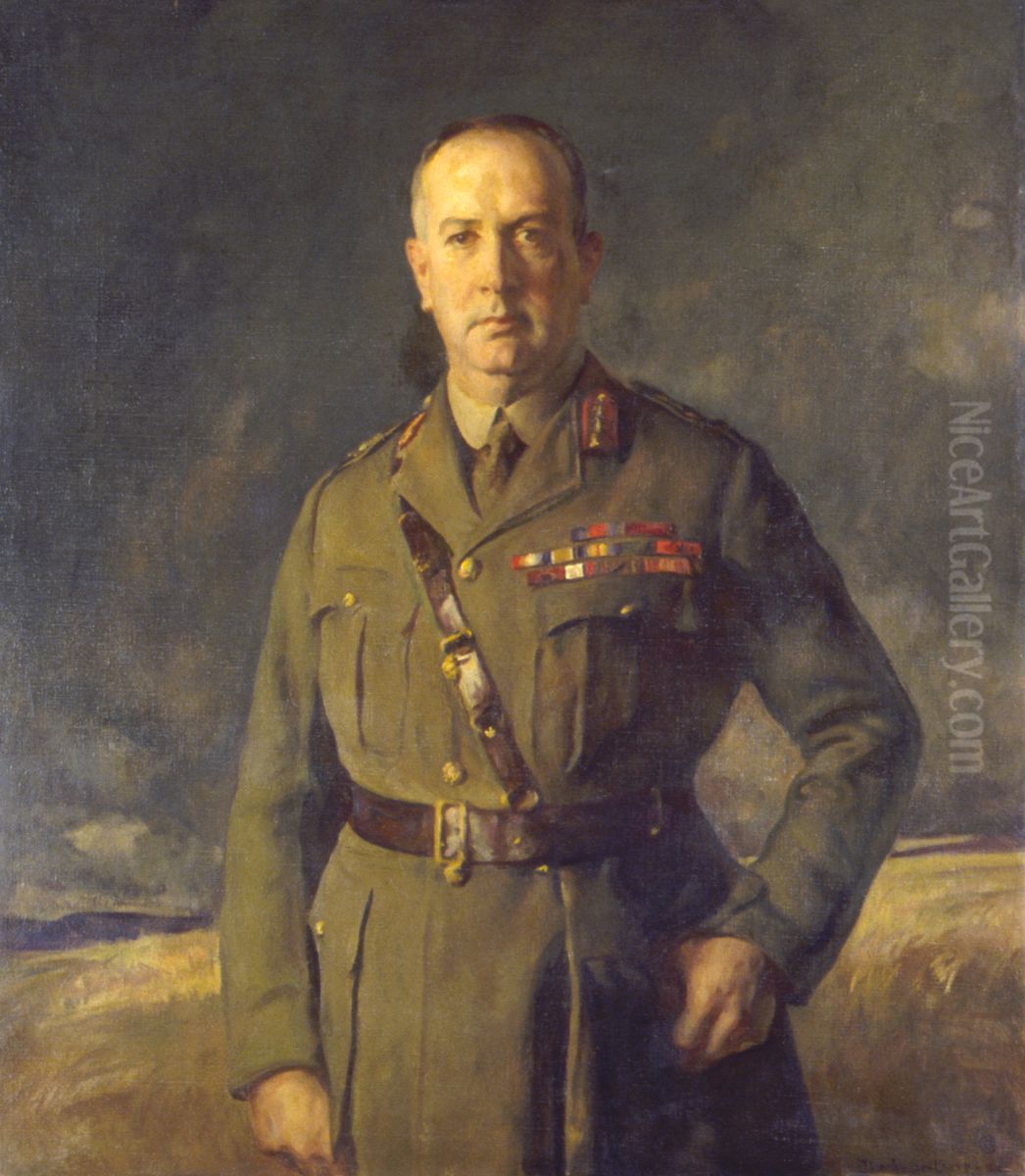 Sir General Arthur William Currie Oil Painting by Joseph DeCamp