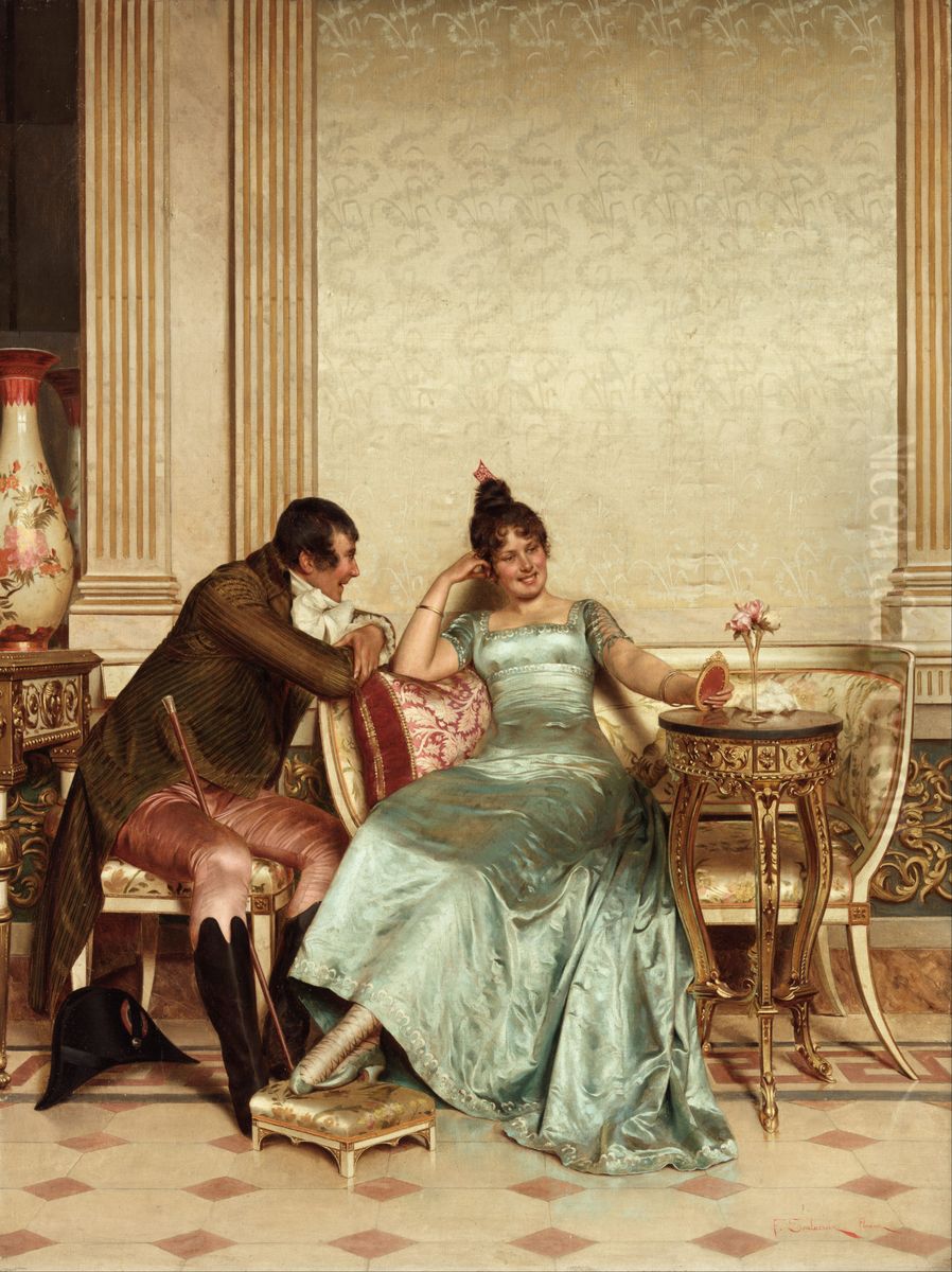 A merry jest Oil Painting by Frederic Soulacroix