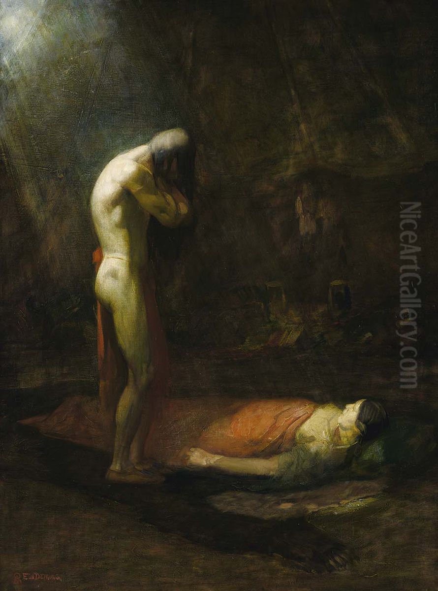 The Mourning Brave Oil Painting by Edwin Willard Deming