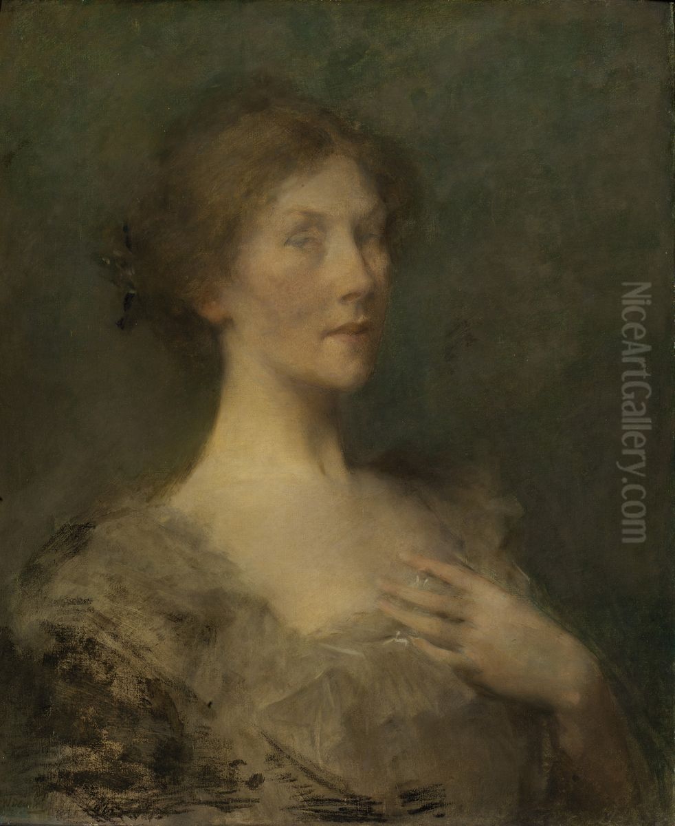 Portrait of a Lady Oil Painting by Thomas Dewing
