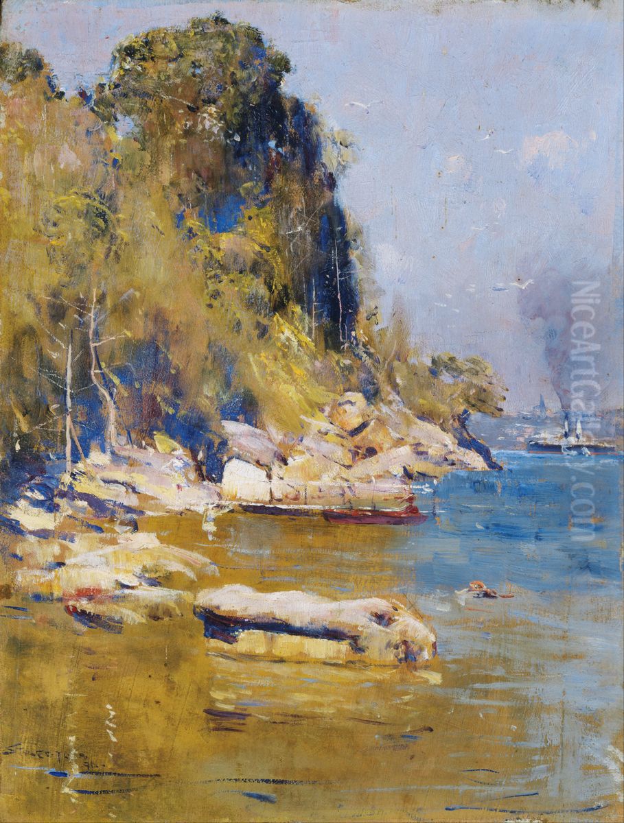 From my camp (Sirius Cove) Oil Painting by Arthur Streeton