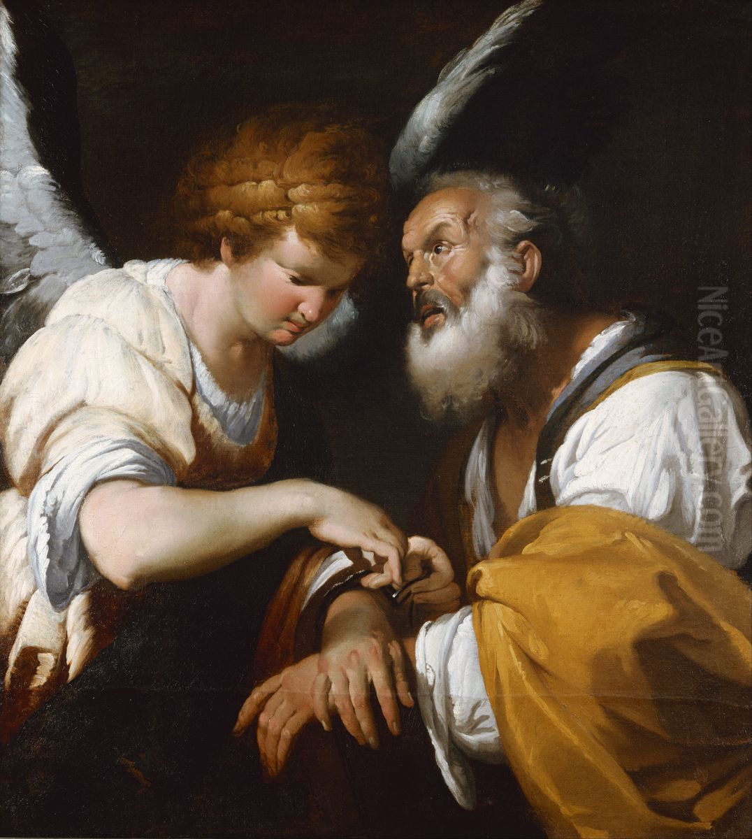 The release of St Peter Oil Painting by Bernardo Strozzi