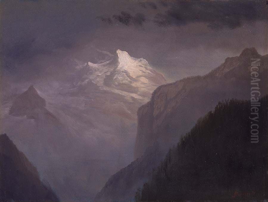 The Snow Mountain Oil Painting by Albert Bierstadt