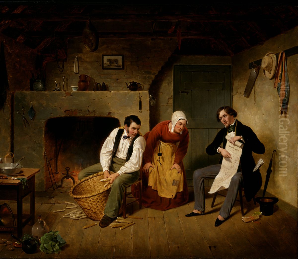 The Speculator Oil Painting by Francis William Edmonds