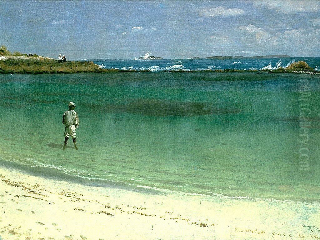 West Indies Coast Scene Oil Painting by Albert Bierstadt