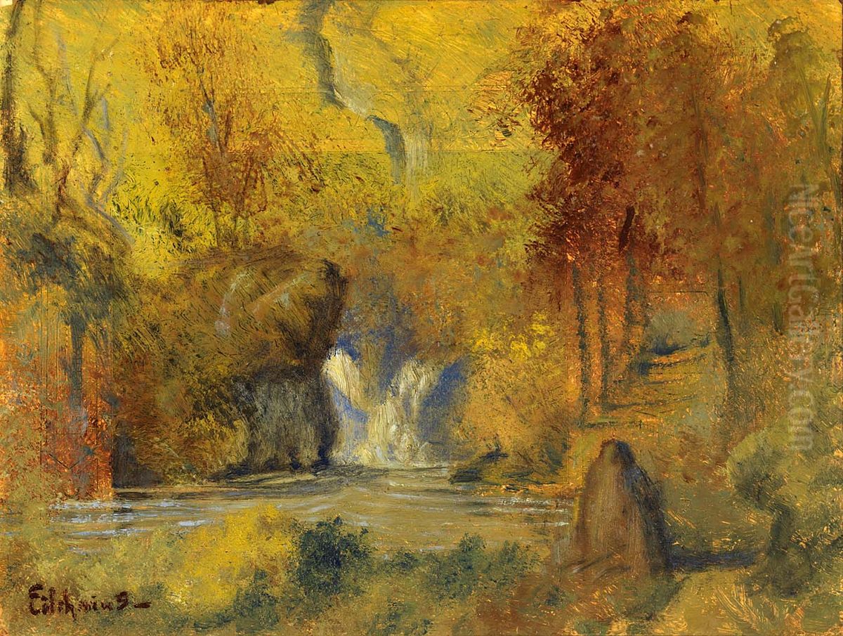 Autumn Landscape Oil Painting by Louis Eilshemius