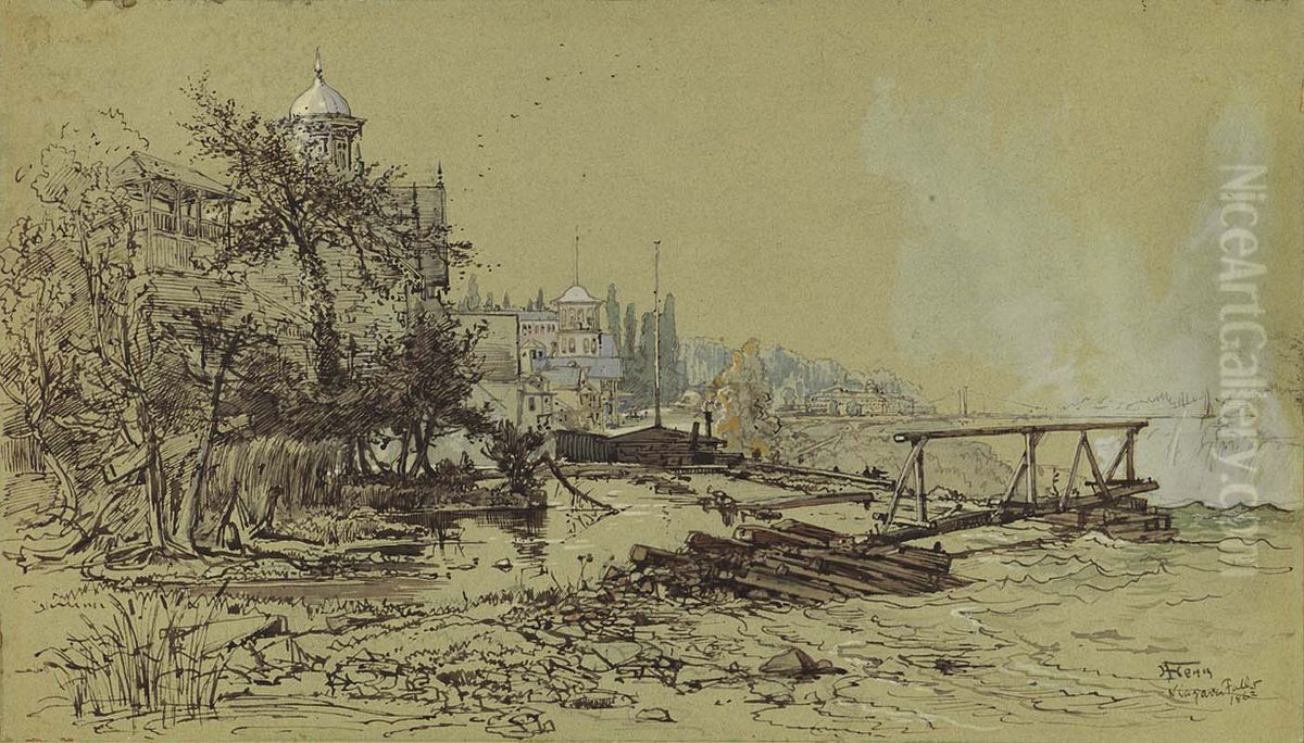 Niagara Falls Oil Painting by Harry Fenn