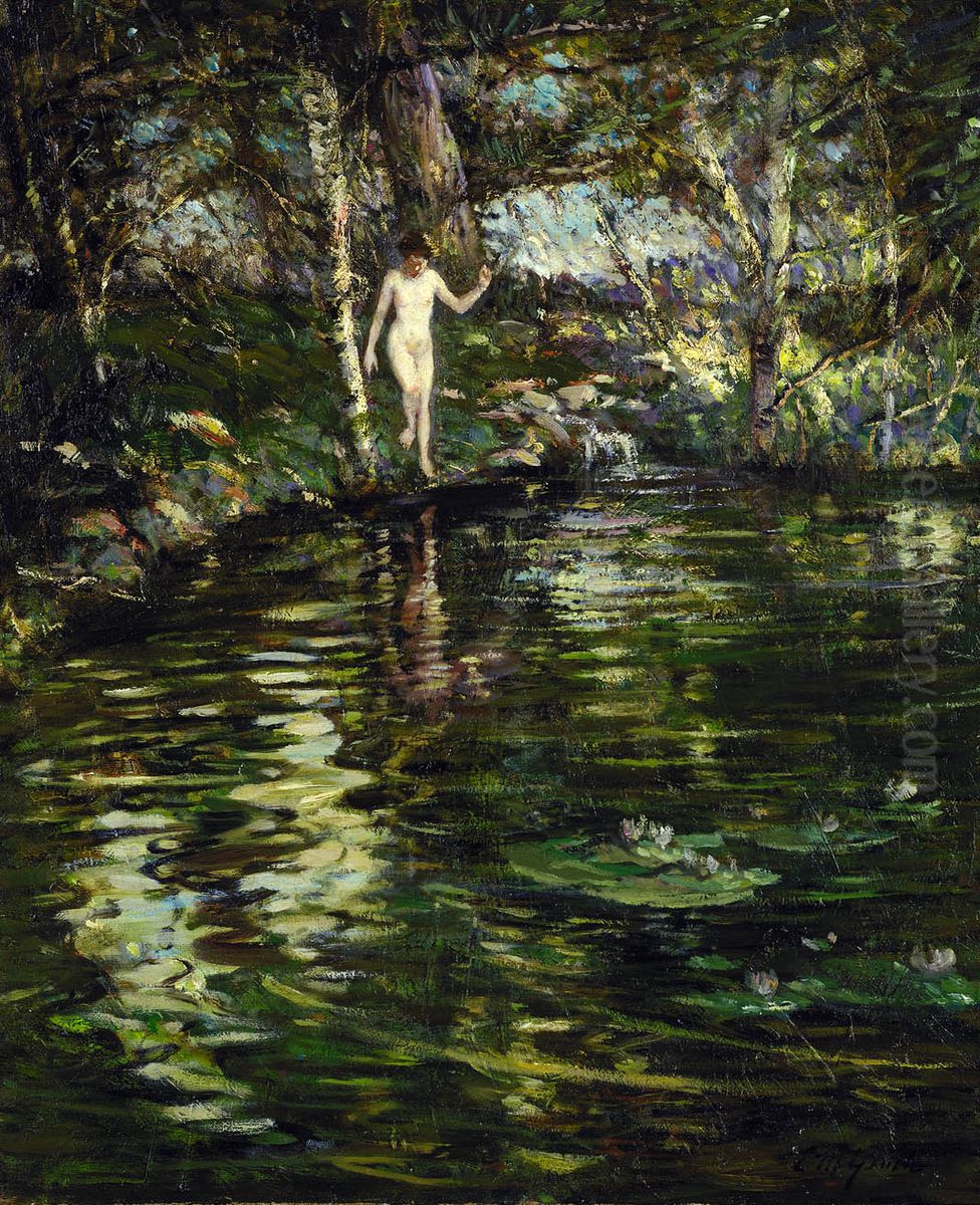 Depths of the Woods Oil Painting by Lillian M. Genth