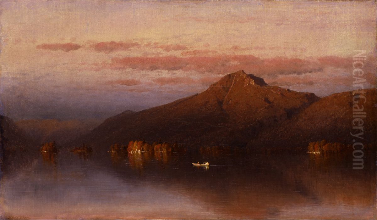 Whiteface Mountain from Lake Placid Oil Painting by Sanford Robinson Gifford