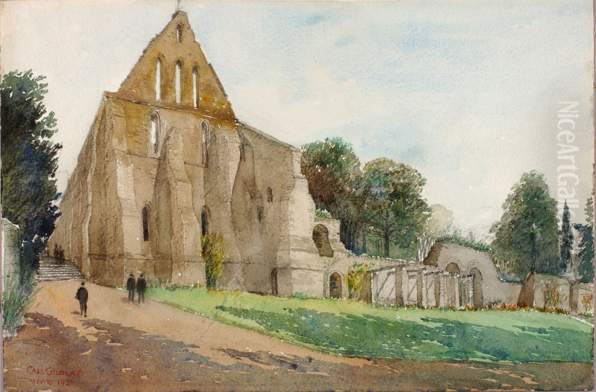 Battle Abbey Oil Painting by Cass Gilbert