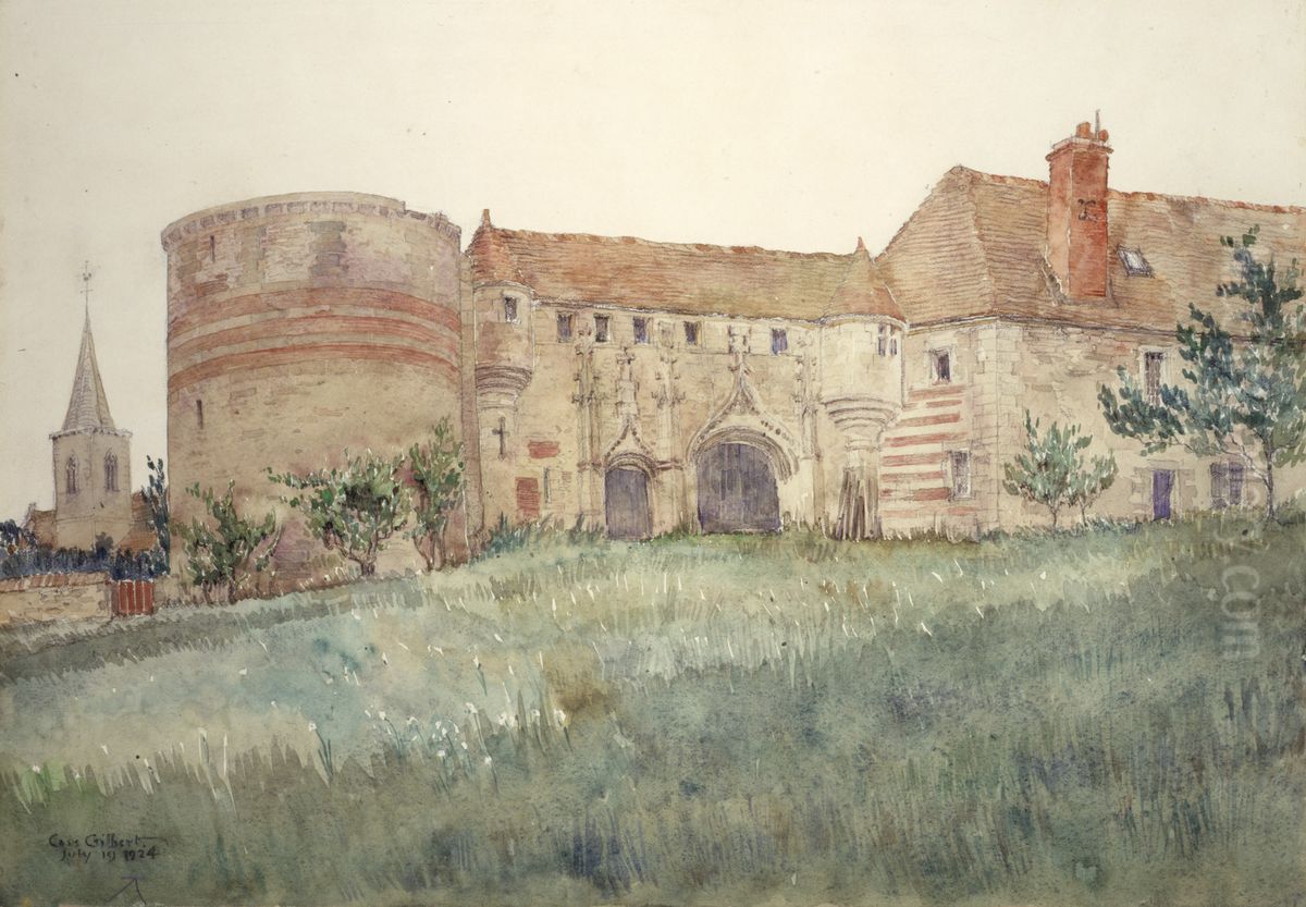 Chateau de l'Houblouniere Oil Painting by Cass Gilbert