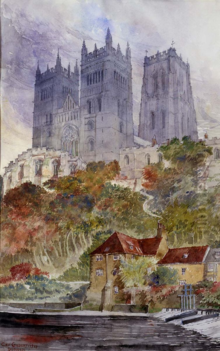 Durham Cathedral, England Oil Painting by Cass Gilbert