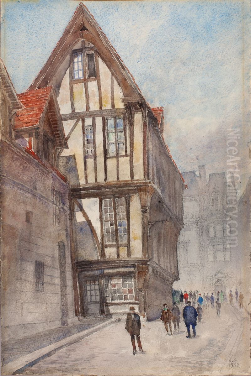 Old House in Rouen Oil Painting by Cass Gilbert