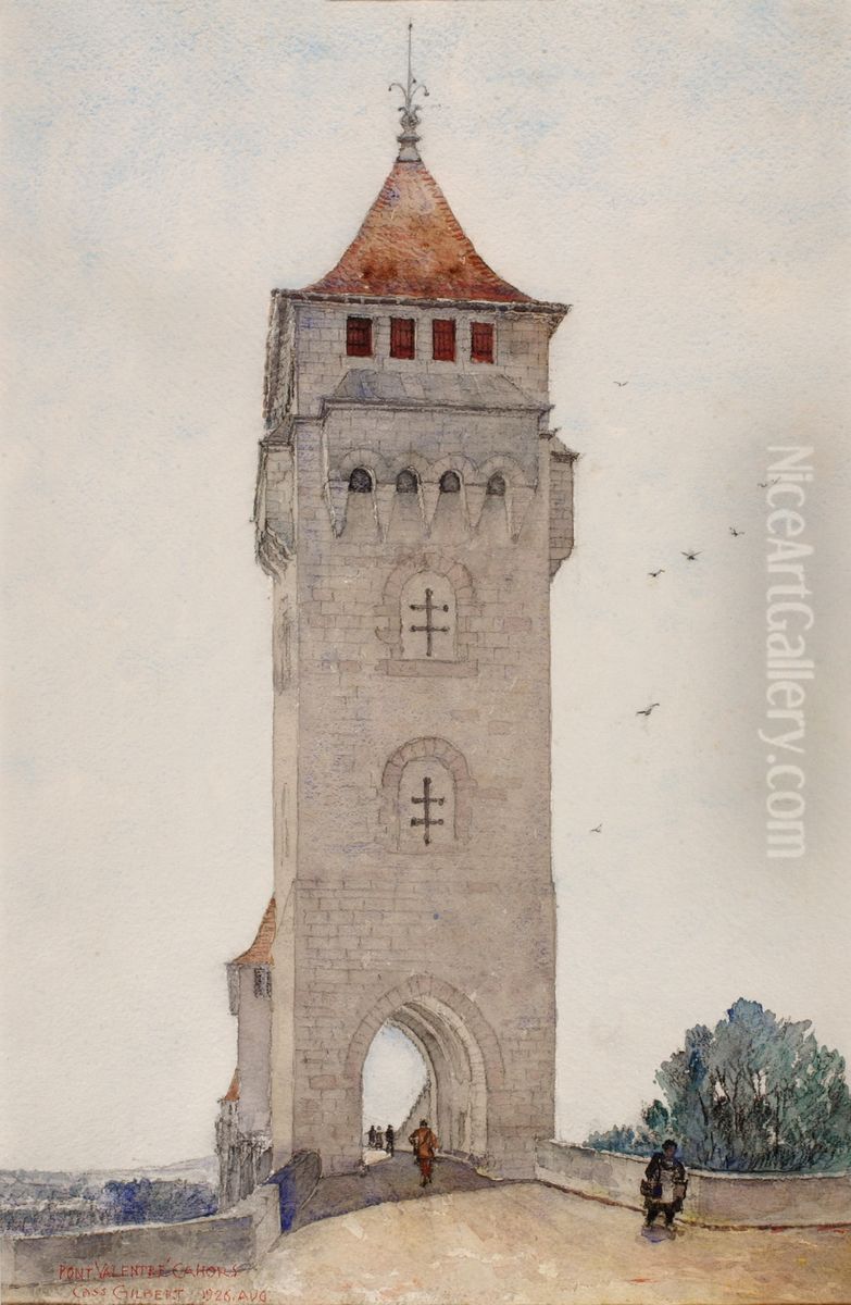 Pont Valentre, Cahors Oil Painting by Cass Gilbert