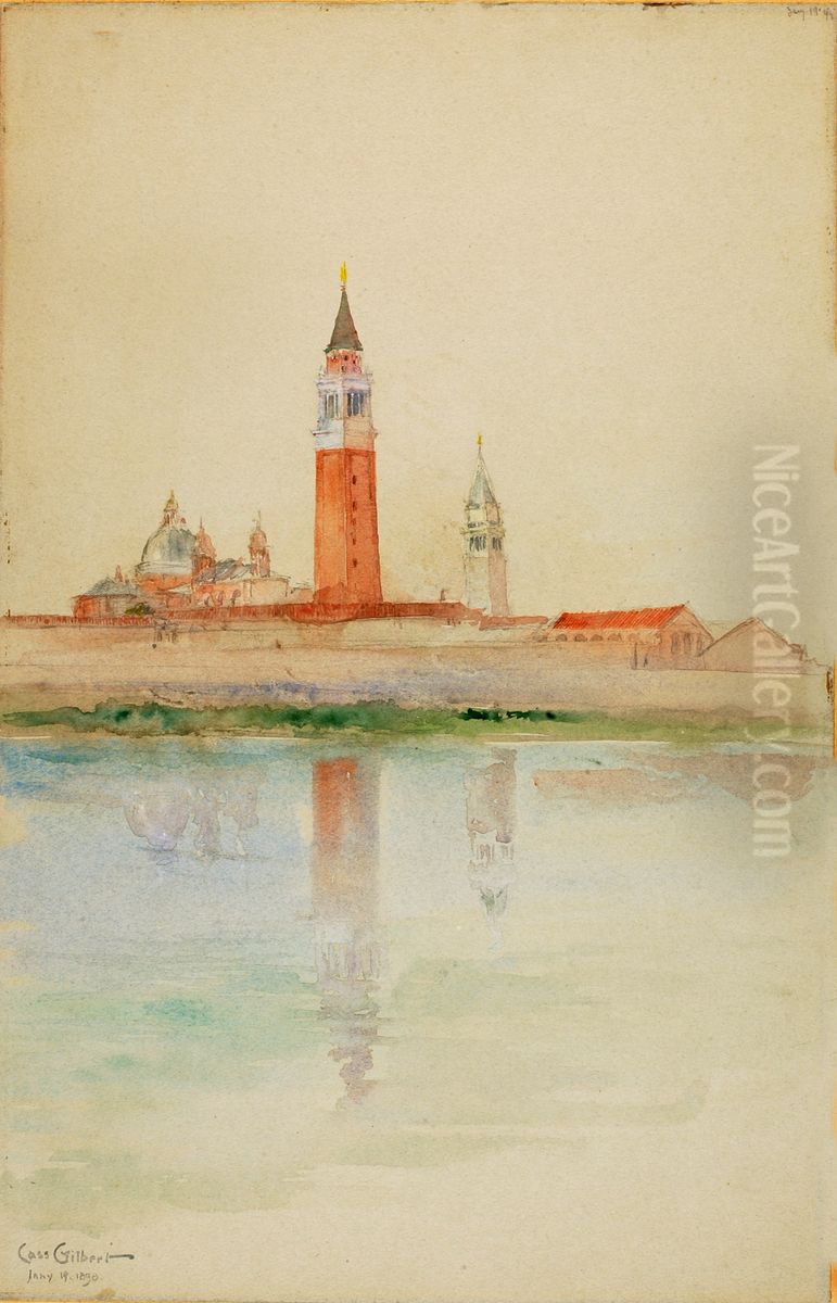 San Giorgio Maggiore, Venice Oil Painting by Cass Gilbert