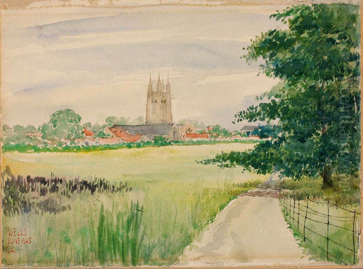 Wells Cathedral, England Oil Painting by Cass Gilbert