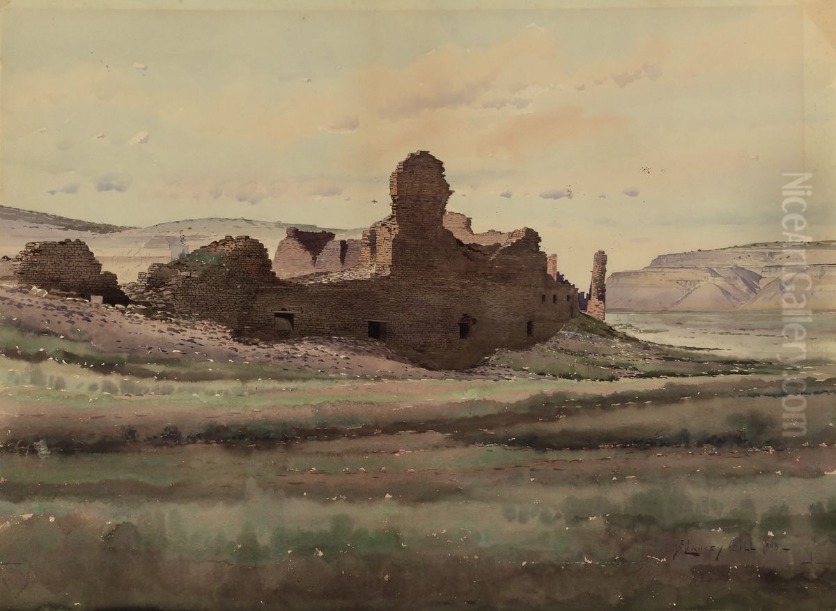 Pueblo Bonito Ruin, Chaco Canyon, New Mexico Oil Painting by unknown