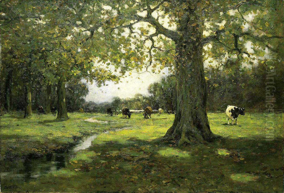 Meadow Brook Oil Painting by Charles P. Gruppe