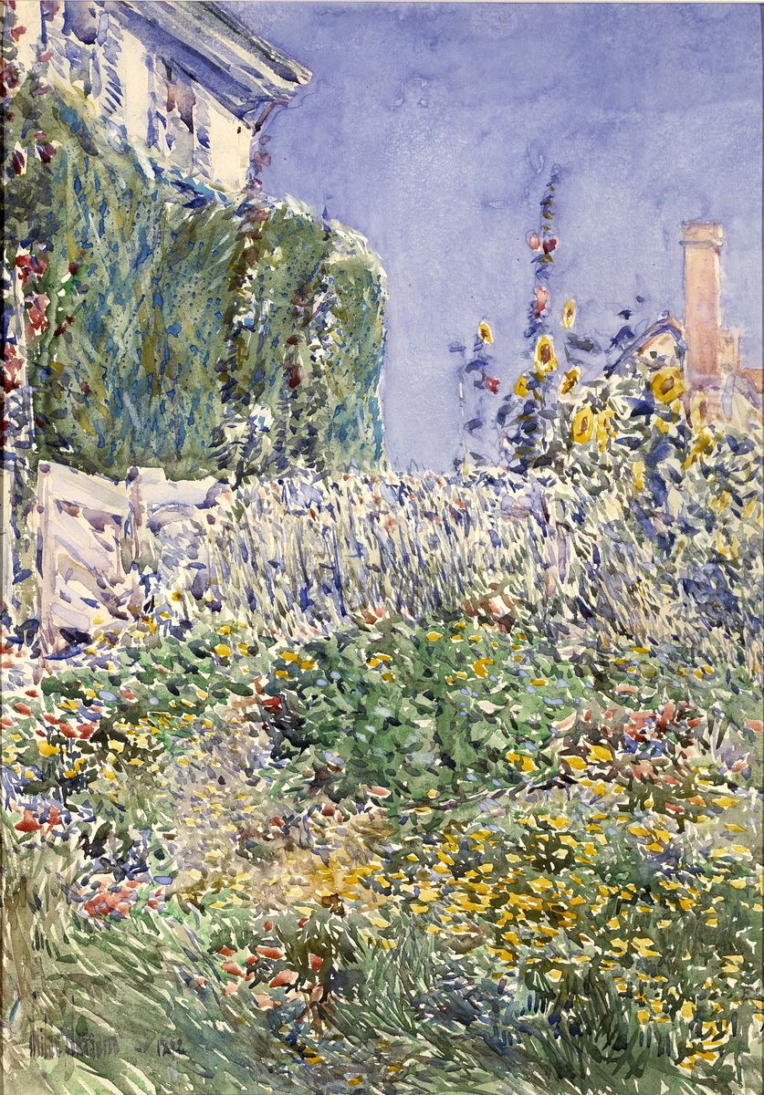Thaxter's Garden Oil Painting by Childe Hassam