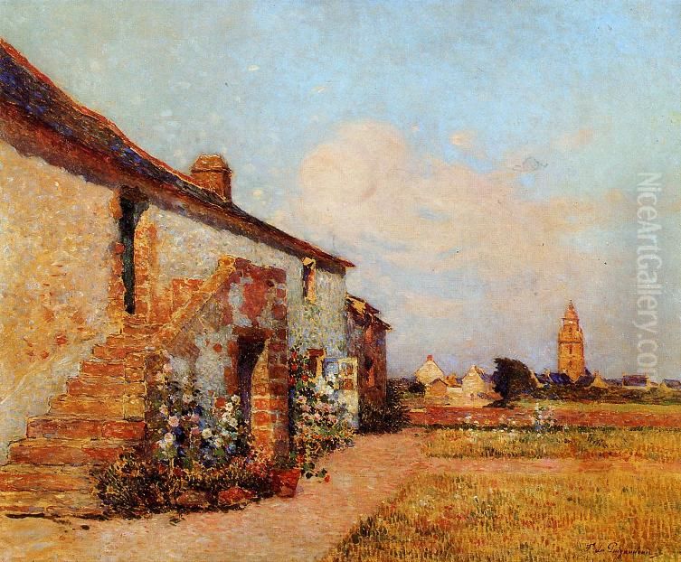 Bourg-de-Batz, Brittany. Oil Painting by Ferdinand du Puigaudeau