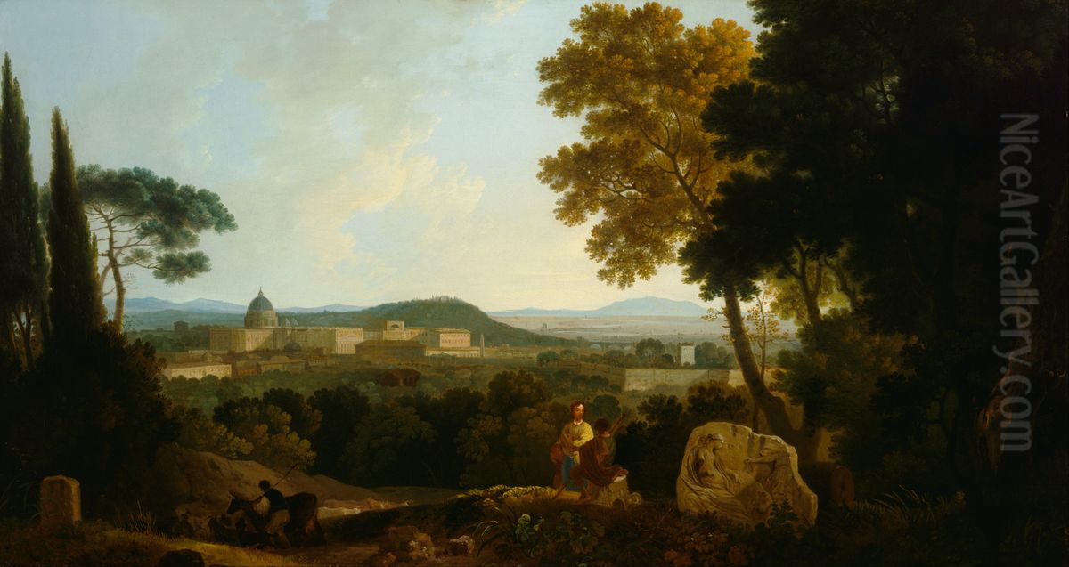 St Peters and the Vatican from the Janiculum, Rome Oil Painting by Richard Wilson