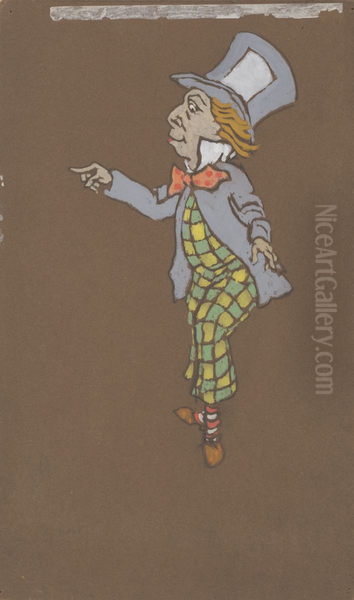 Mad Hatter (costume design for Alice-in-Wonderland, 1915) Oil Painting by William Penhallow Henderson