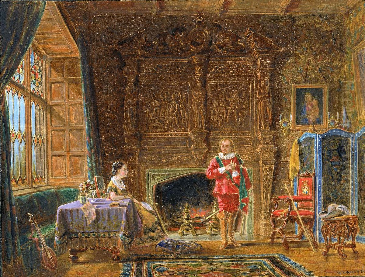 Interior Oil Painting by Edward Lamson Henry