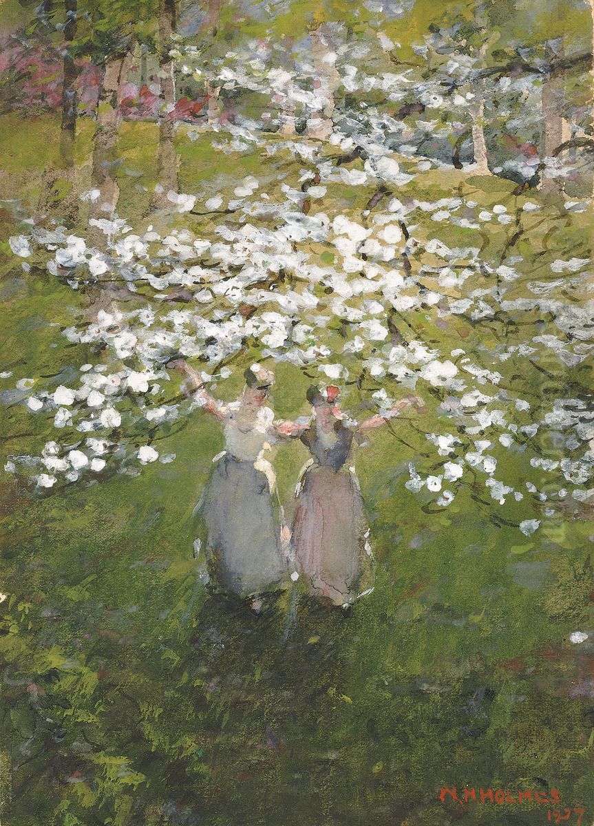Blossoms Oil Painting by William Henry Holmes