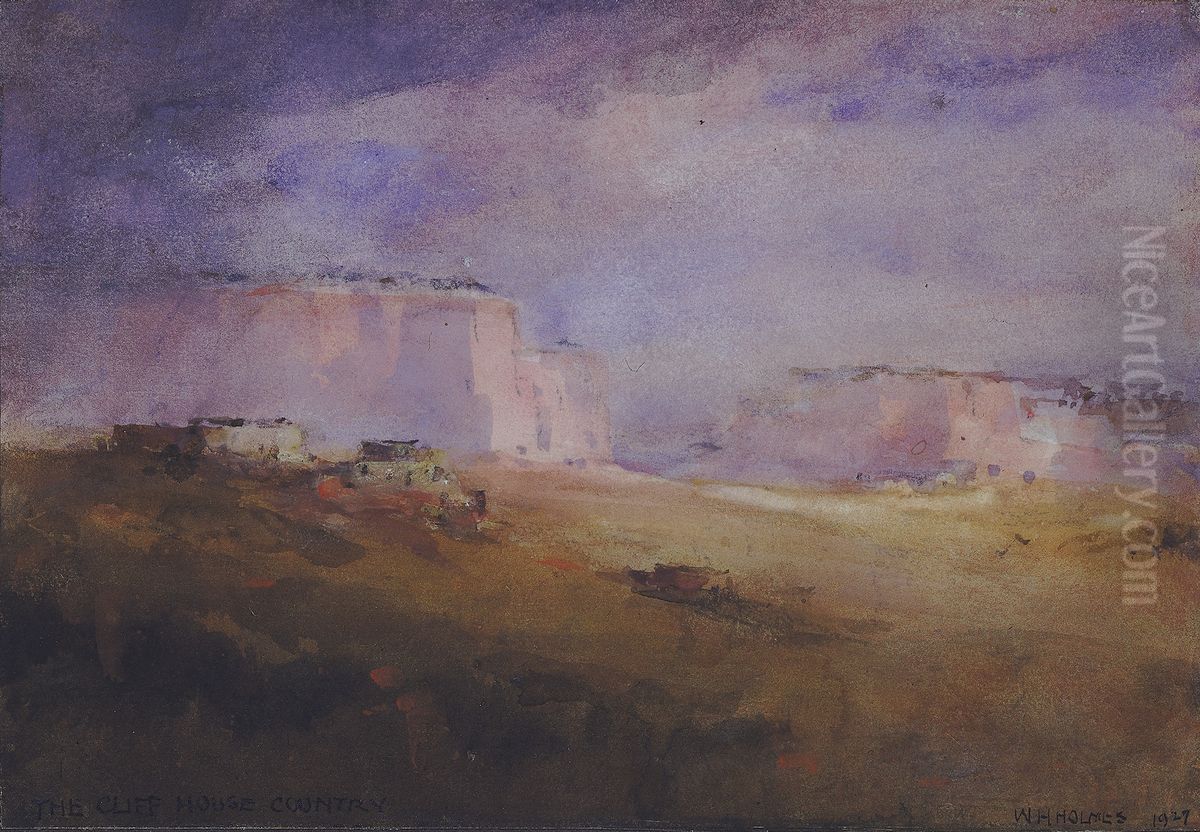 In the Cliff House Country Oil Painting by William Henry Holmes