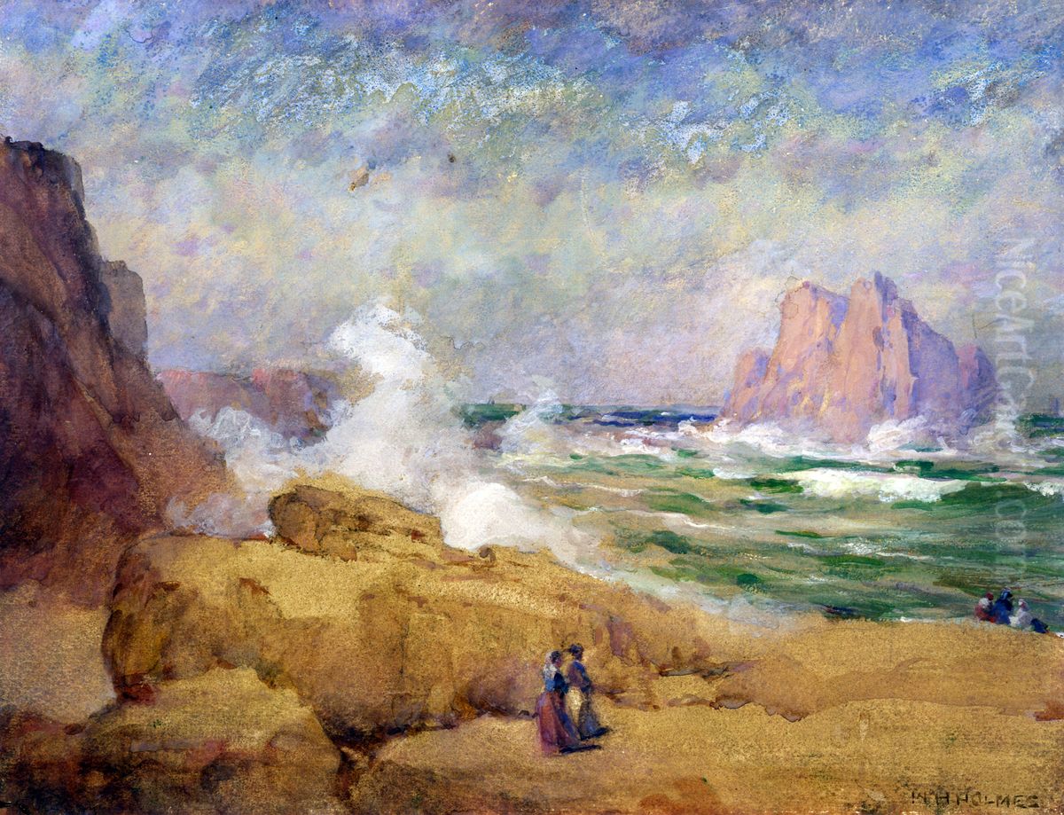 On the Coast of California Oil Painting by William Henry Holmes