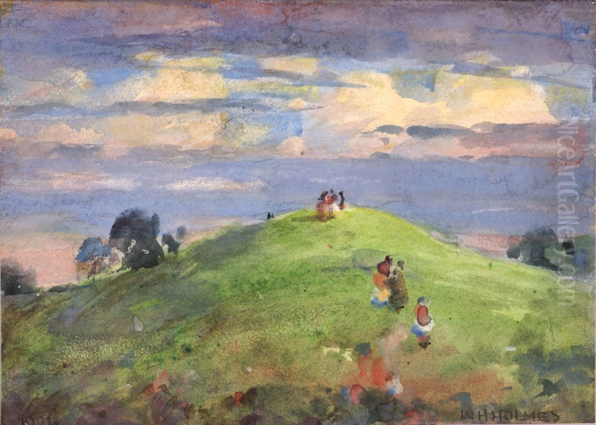 On the Sunset Hill, 1926 Oil Painting by William Henry Holmes