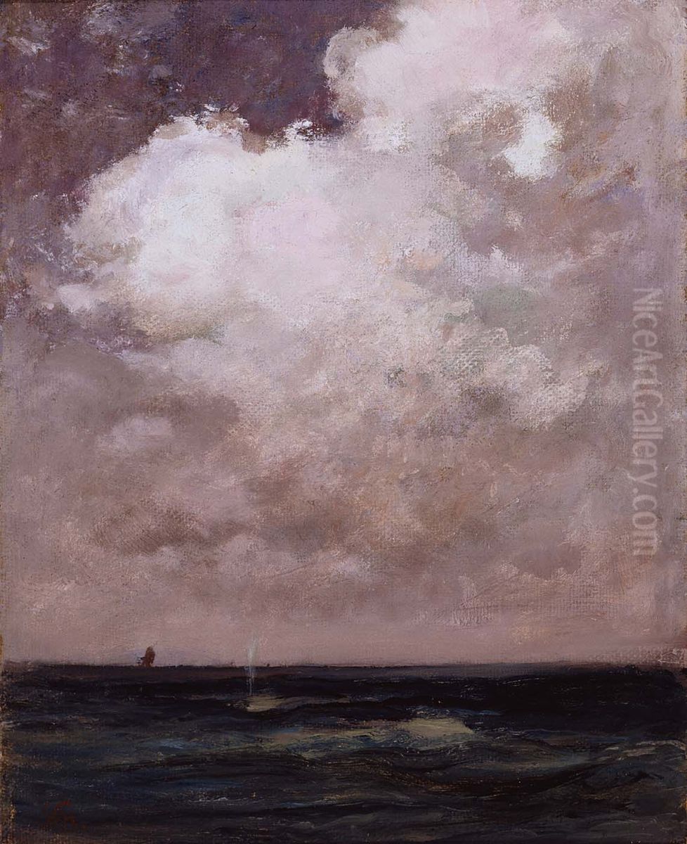 The Spouting Whale Oil Painting by William Morris Hunt