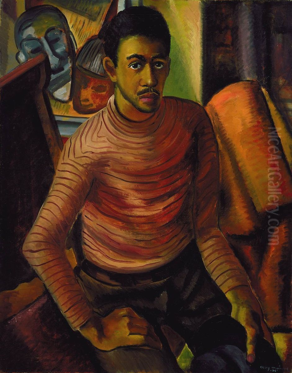 Self-portrait Oil Painting by Malvin Gray Johnson