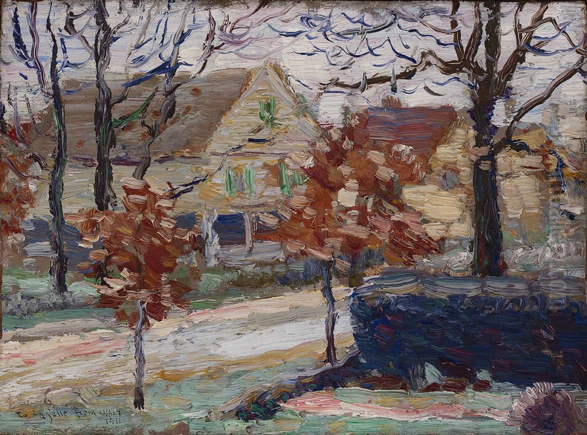 View of Melrose Street from the Spiers' Porch Oil Painting by Walt Kuhn