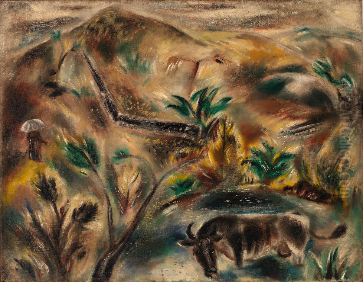 Landscape Oil Painting by Yasuo Kuniyoshi