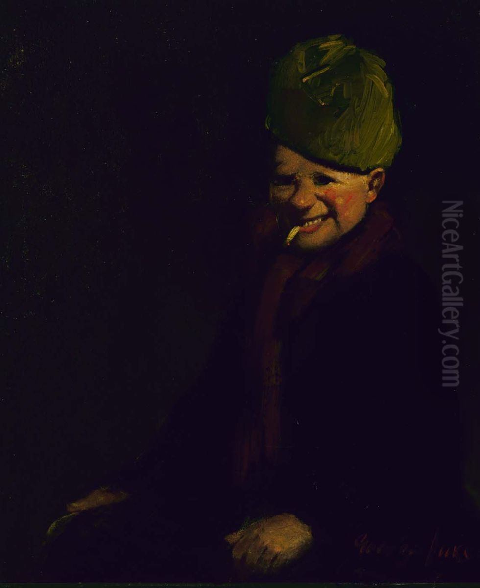 New Year's Shooter Oil Painting by George Luks